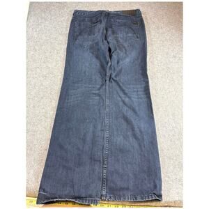 Fox Denim Revolver Jeans Mens 34x30 Blue Baggy Wide Leg Streetwear Cotton Casual